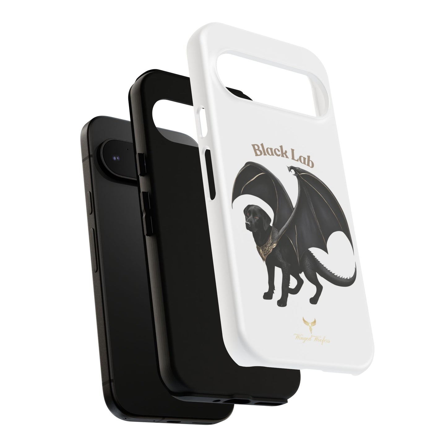 Black Labrador Dragon Case - Tough Phone Case for Pet Lovers