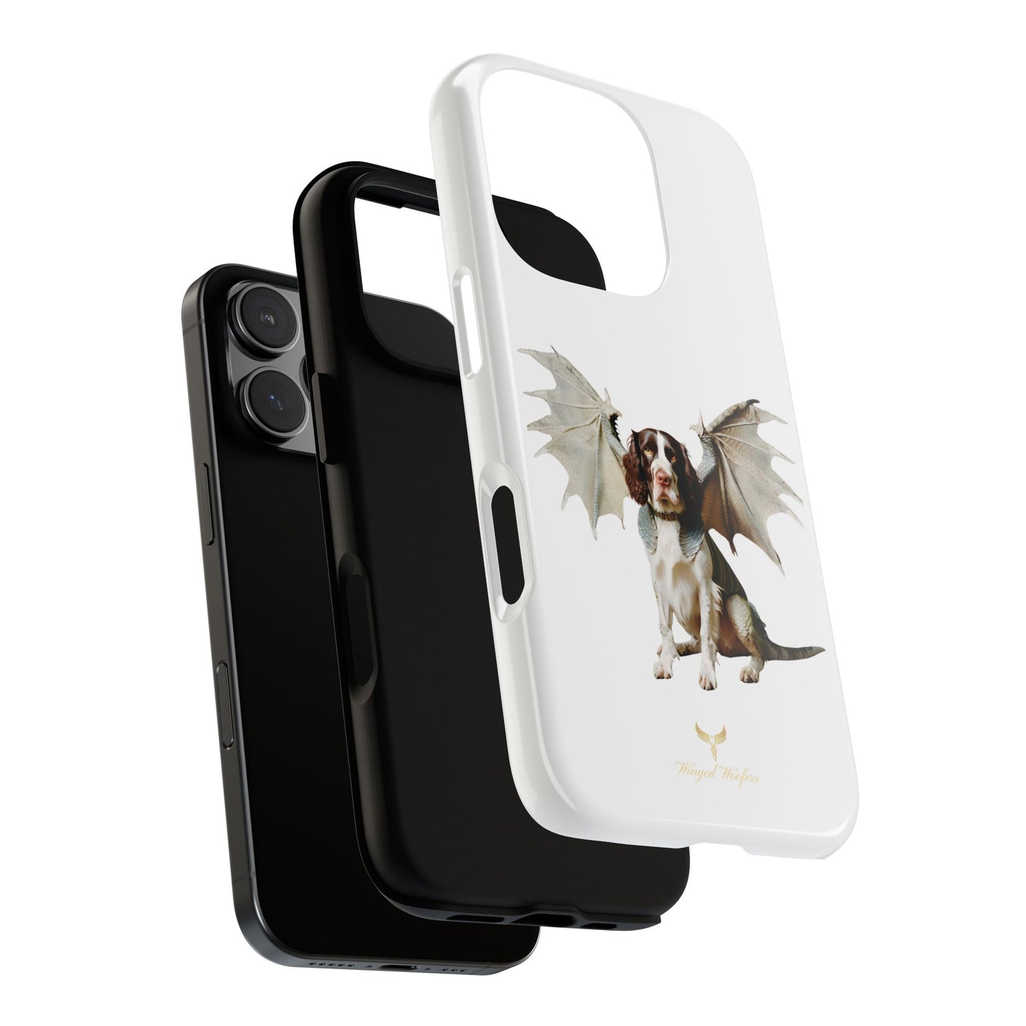 Fantasy Springer Spaniel Dog Phone Case - Tough Cases with Winged Companion Design