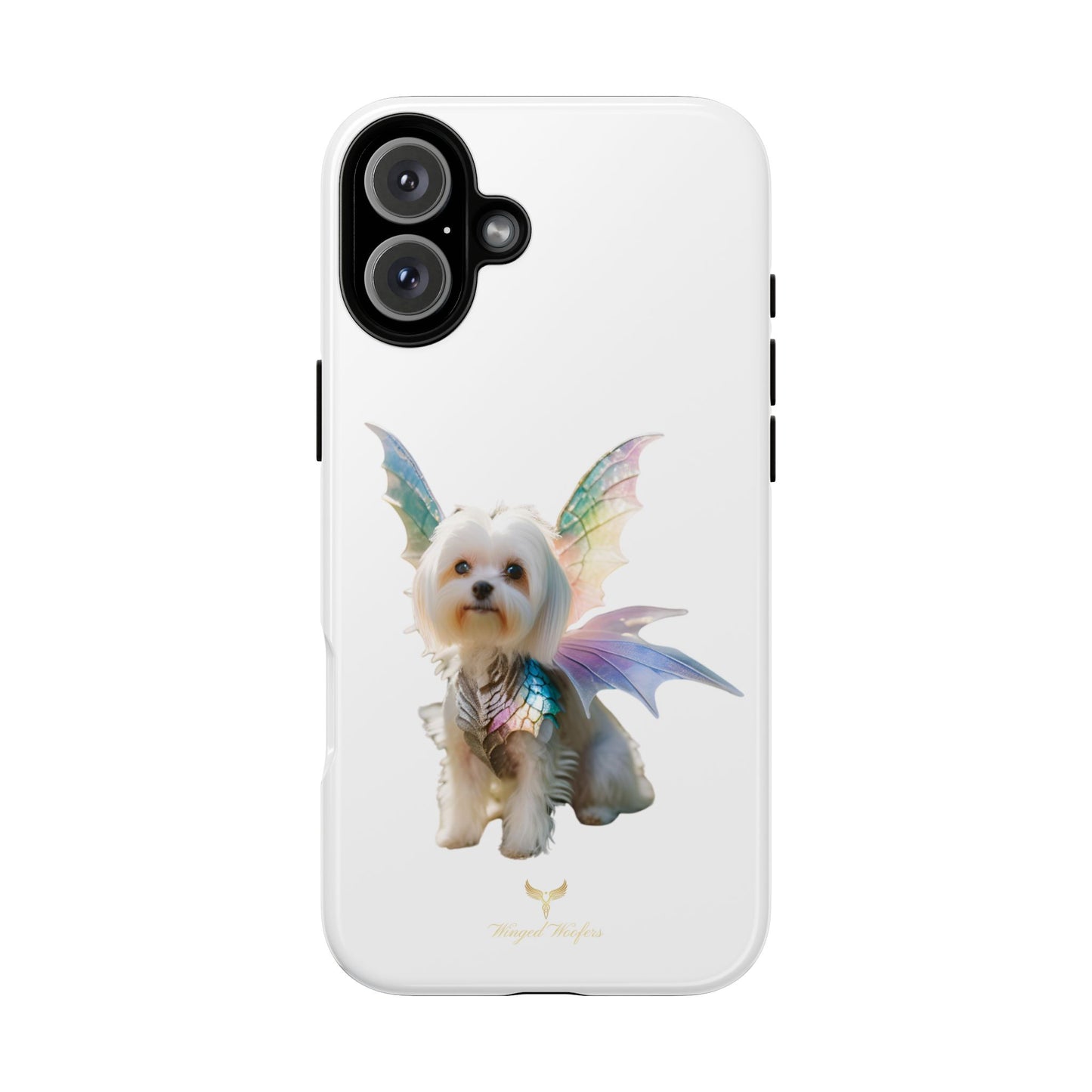 Maltese Dog with Wings Tough Phone Cases