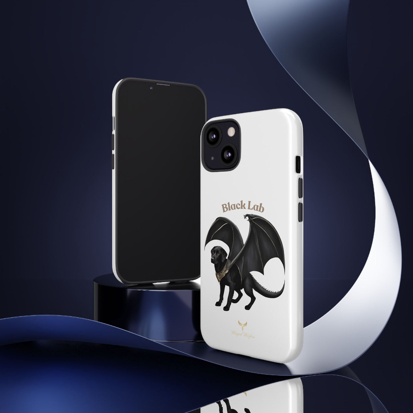 Black Labrador Dragon Case - Tough Phone Case for Pet Lovers