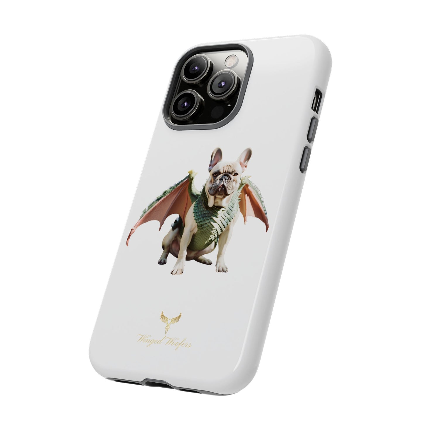 Fantasy French Bulldog Pet Phone Case with Dog in Wings Design