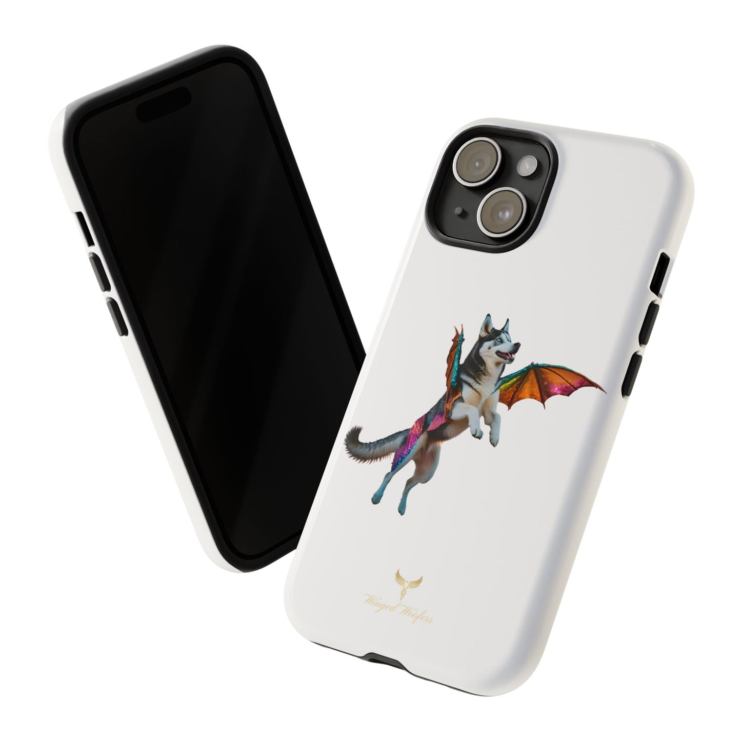 Magical Husky Pet Phone Case - Winged Dog Design | Tough Cases | Unique Animal Lover Gift