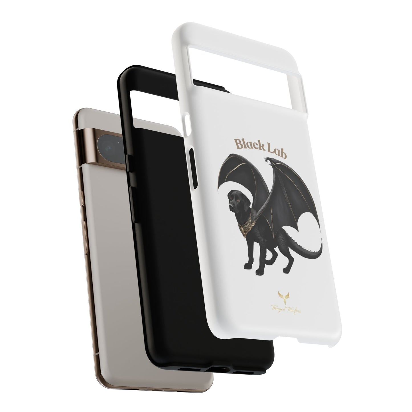 Black Labrador Dragon Case - Tough Phone Case for Pet Lovers