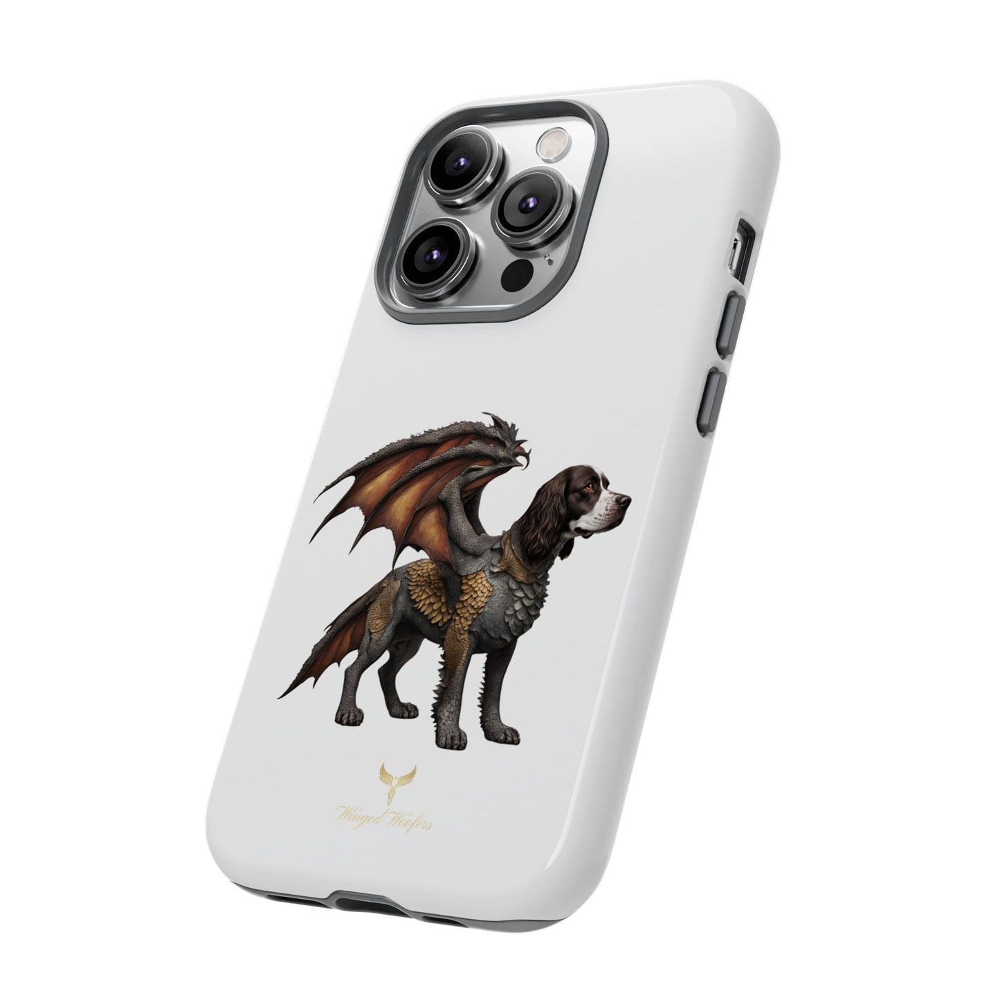 Fantasy Springer Spaniel as a Dragon Phone Case - Tough Cases for Pet Lovers