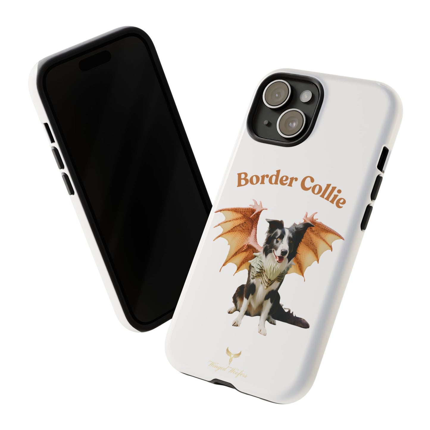 Border Collie Dragon Phone Case - Tough Cases for Dog Lovers