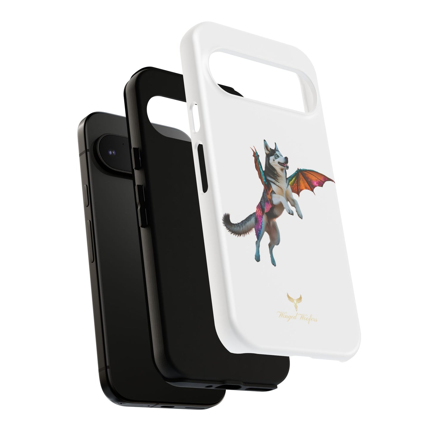 Magical Husky Pet Phone Case - Winged Dog Design | Tough Cases | Unique Animal Lover Gift