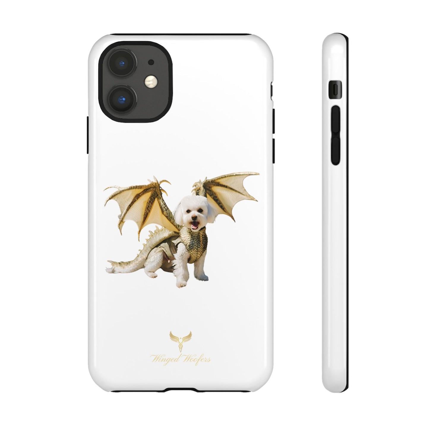 Cute Dragon Bichon Frisé Dog Phone Case - Tough and Stylish Pet-Themed Cover