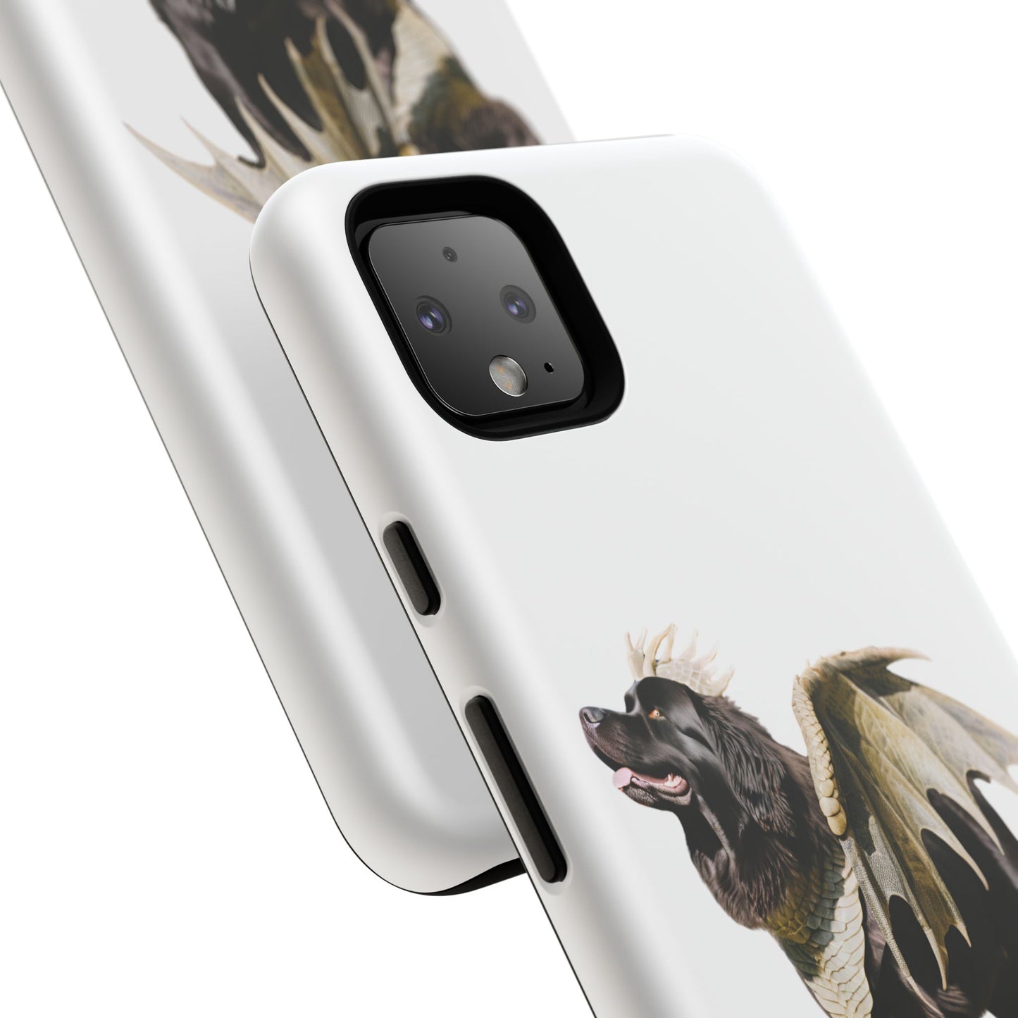 Magical Newfoundland Dog Phone Case - Tough & Stylish Cover with Winged Canine Design