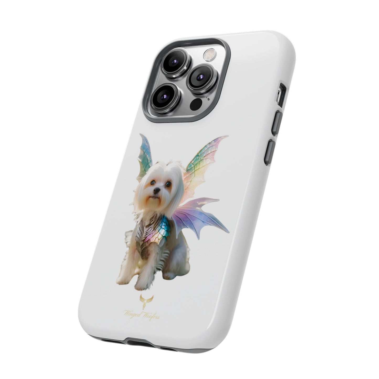 Maltese Dog with Wings Tough Phone Cases