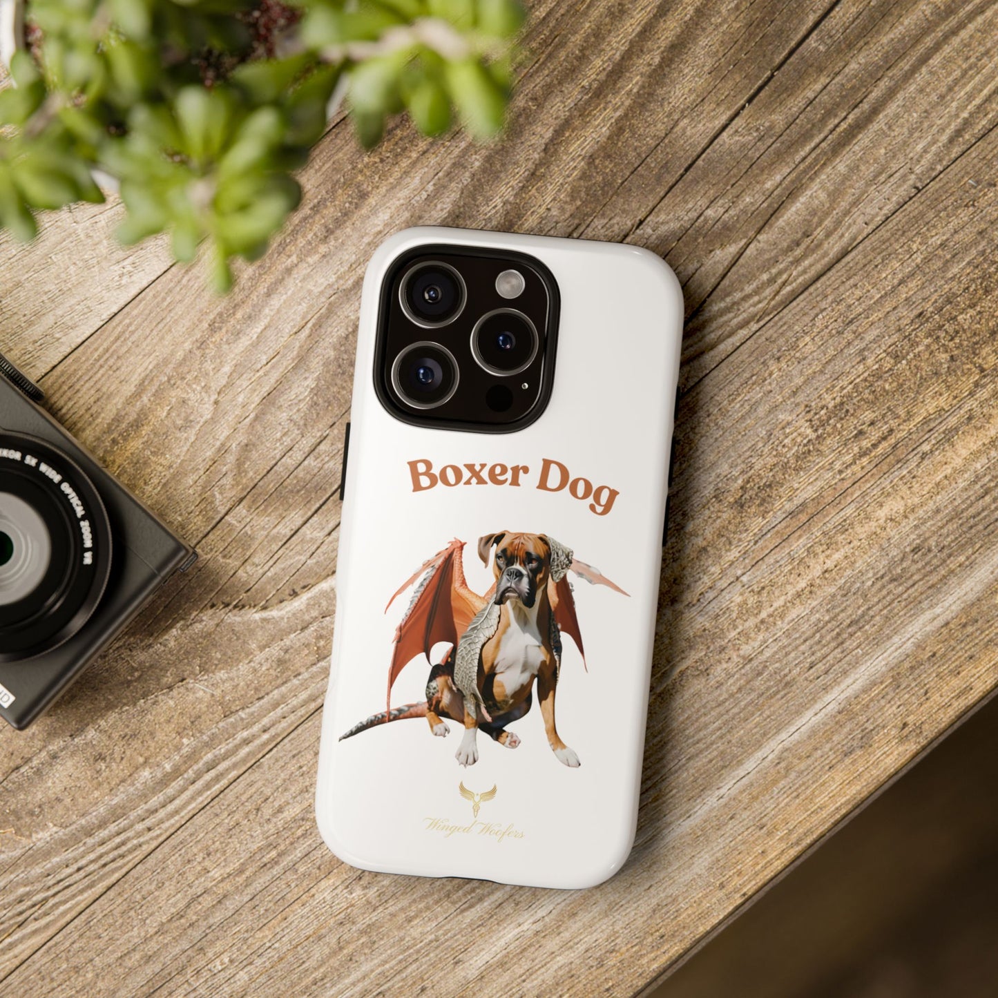 Boxer Dog Dragon Art Phone Case - Tough Cases