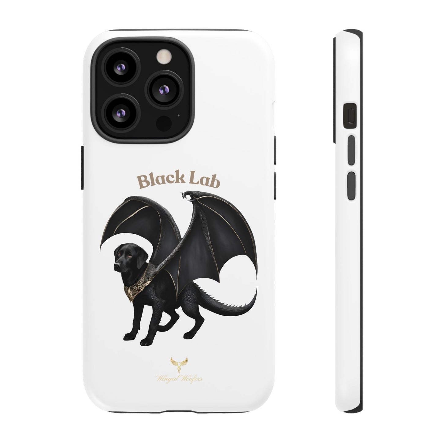 Black Labrador Dragon Case - Tough Phone Case for Pet Lovers