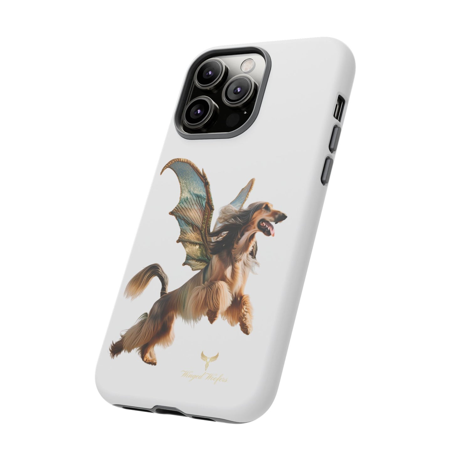 Magical Afghan Hound Dog Phone Case - Tough Cases with Winged Design