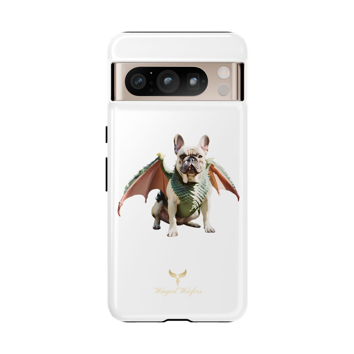 Fantasy French Bulldog Pet Phone Case with Dog in Wings Design