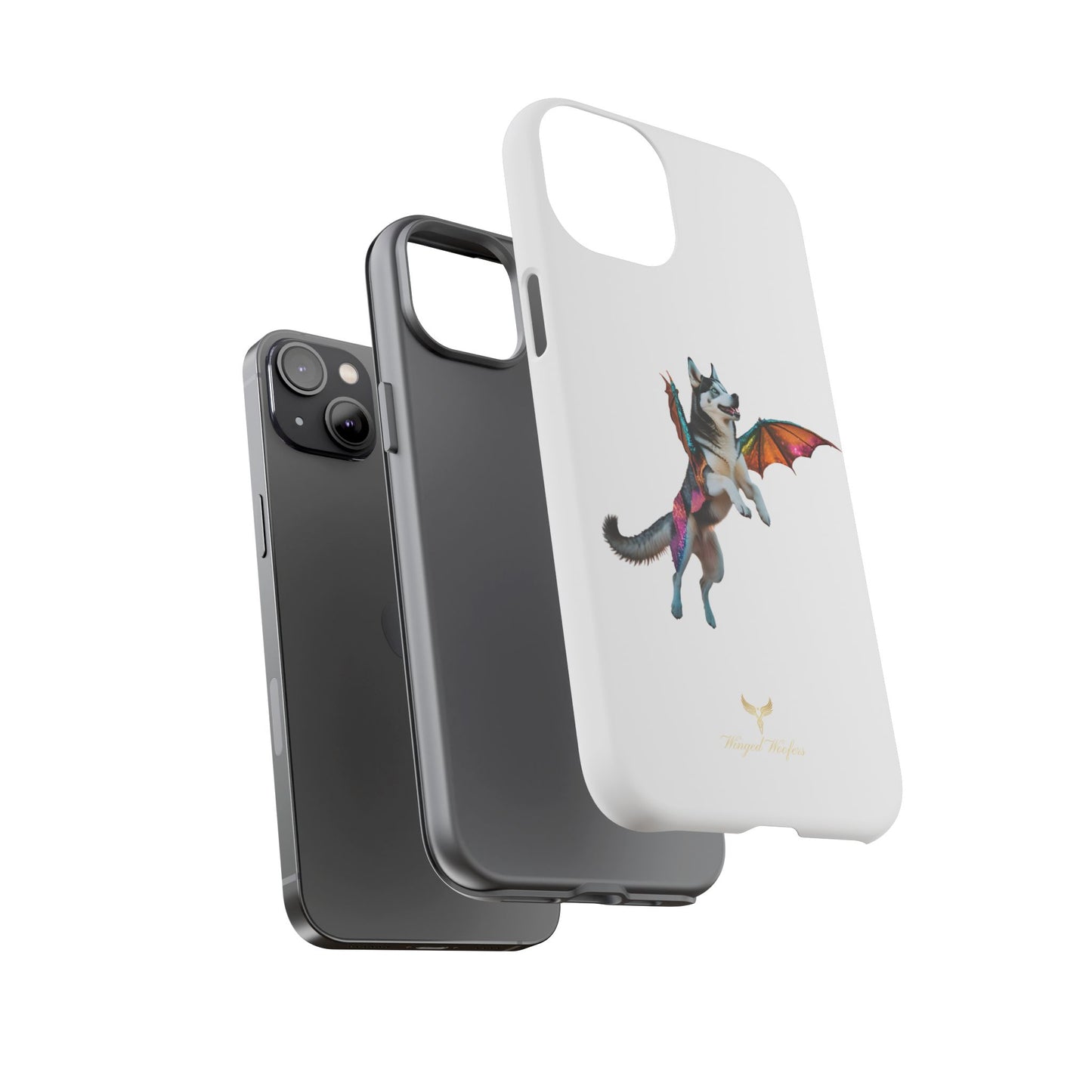 Magical Husky Pet Phone Case - Winged Dog Design | Tough Cases | Unique Animal Lover Gift