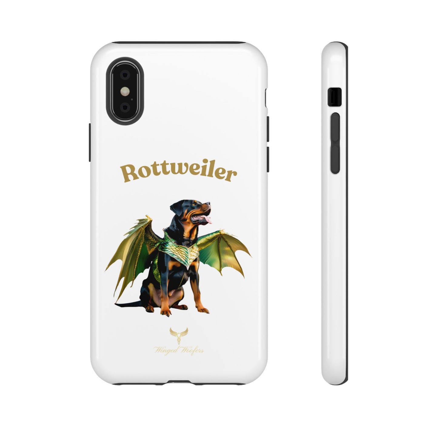 Rottweiler Dragon Wings Phone Case - Tough Cases for Dog Lovers