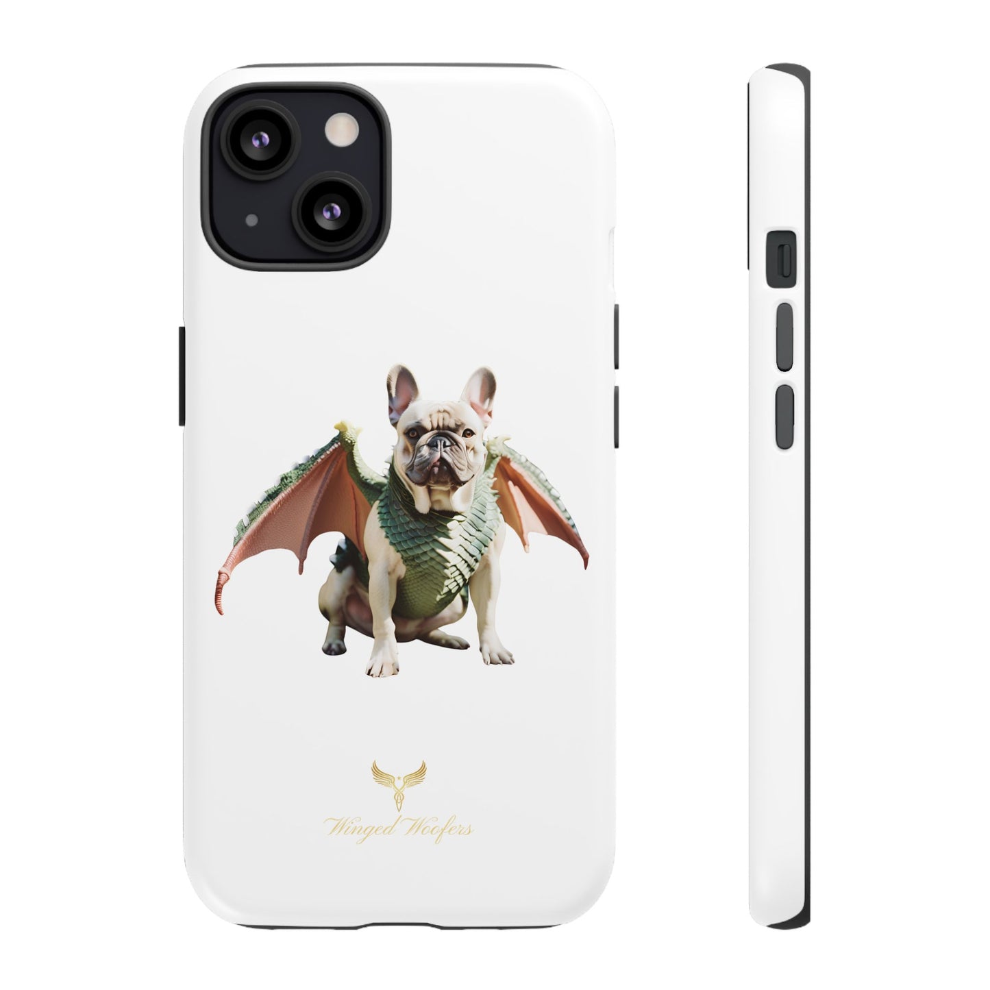 Fantasy French Bulldog Pet Phone Case with Dog in Wings Design