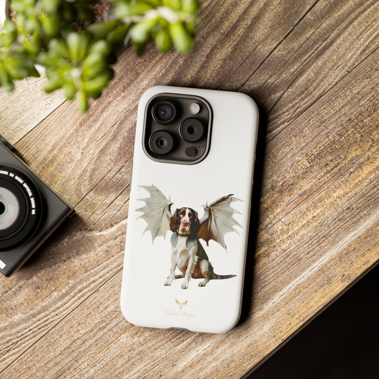 Fantasy Springer Spaniel Dog Phone Case - Tough Cases with Winged Companion Design