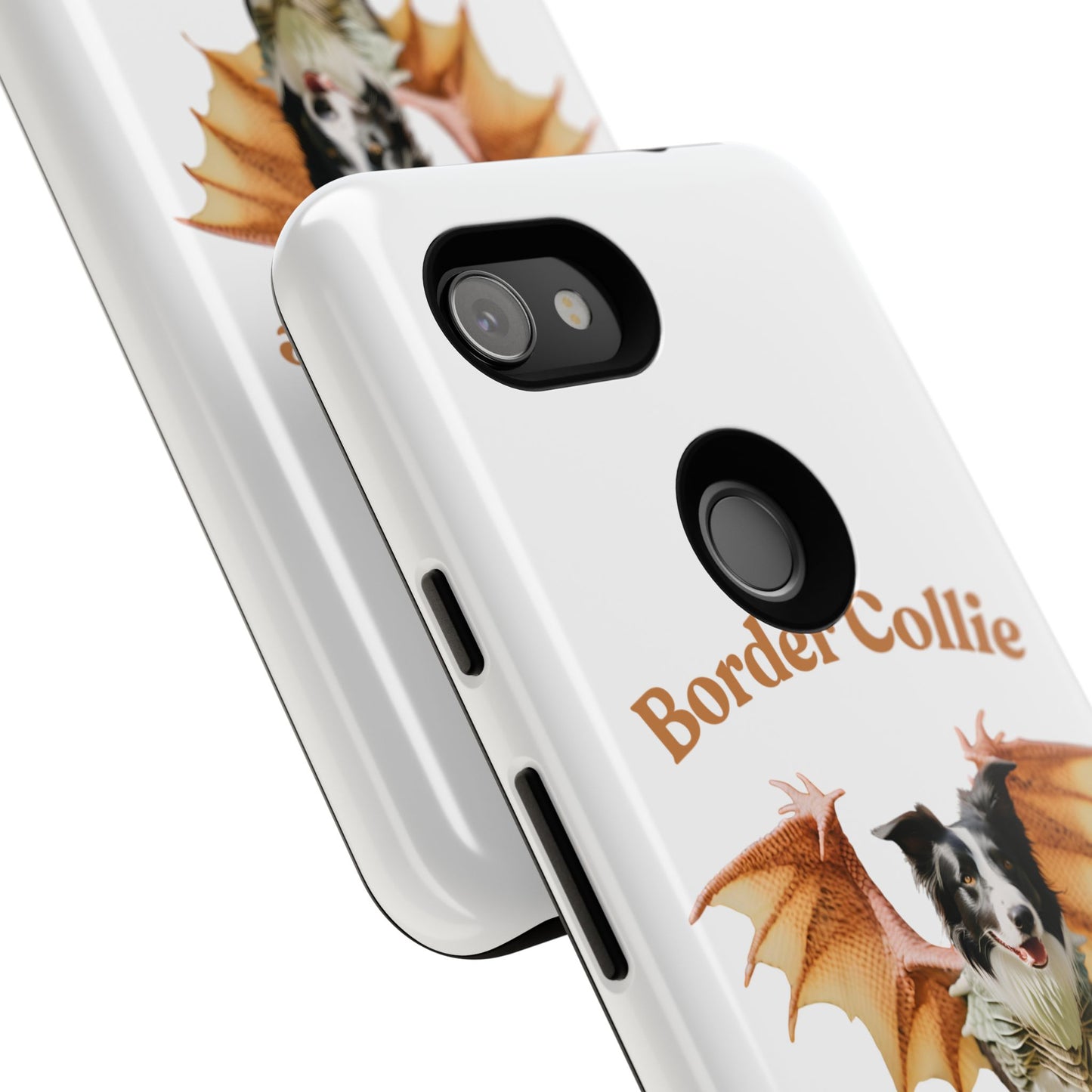 Border Collie Dragon Phone Case - Tough Cases for Dog Lovers