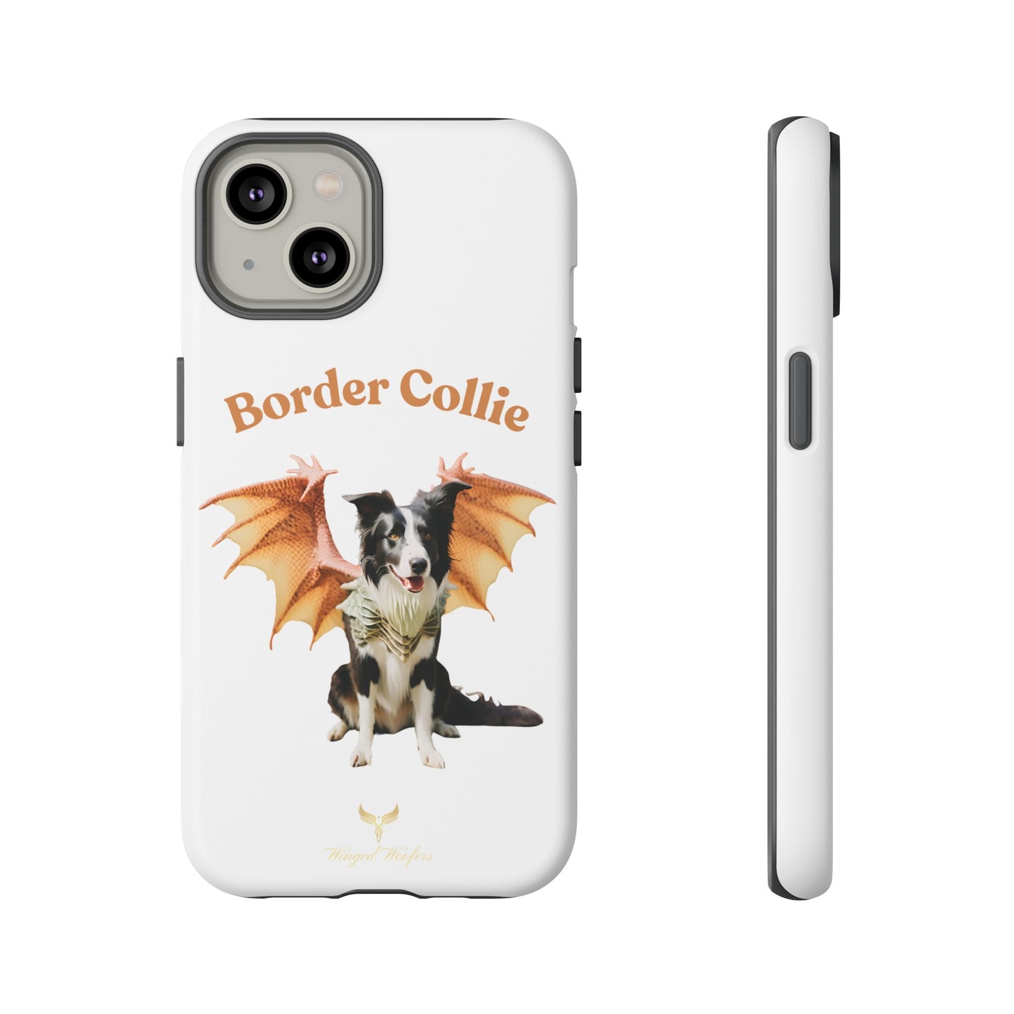 Border Collie Dragon Phone Case - Tough Cases for Dog Lovers