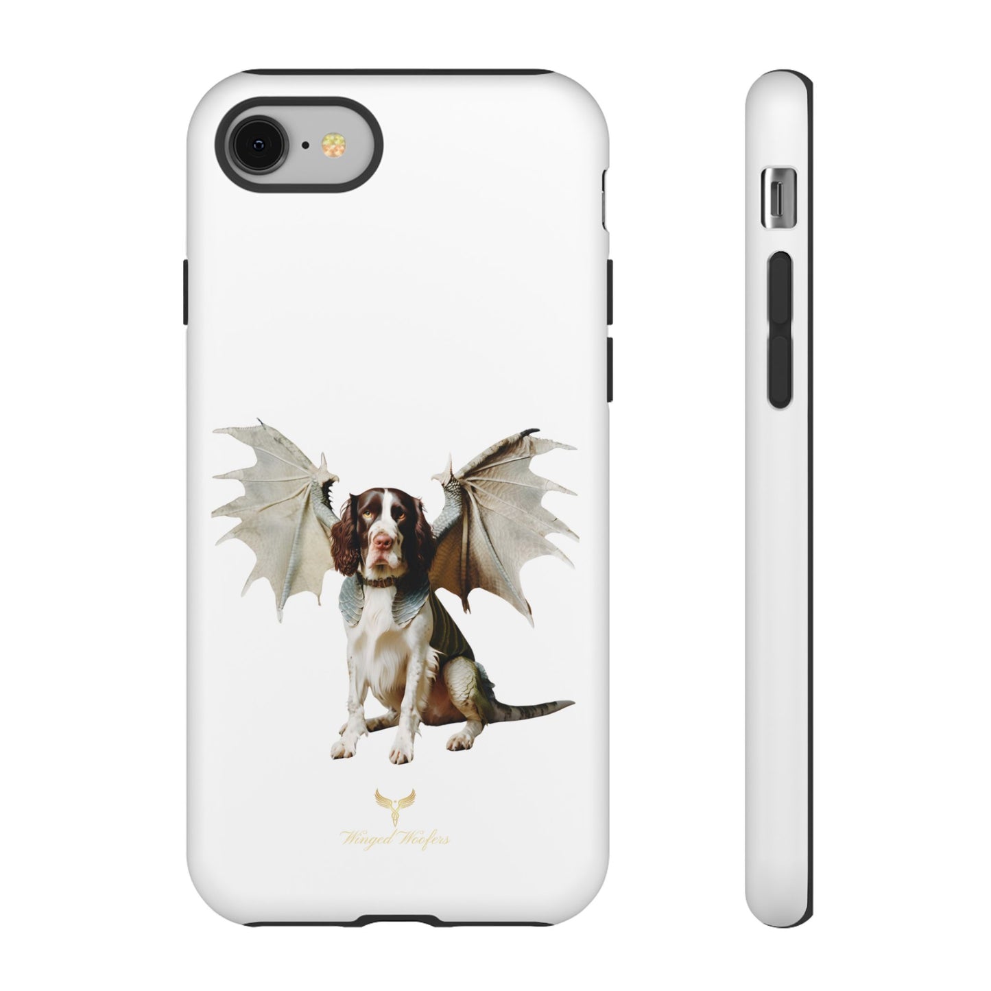 Fantasy Springer Spaniel Dog Phone Case - Tough Cases with Winged Companion Design