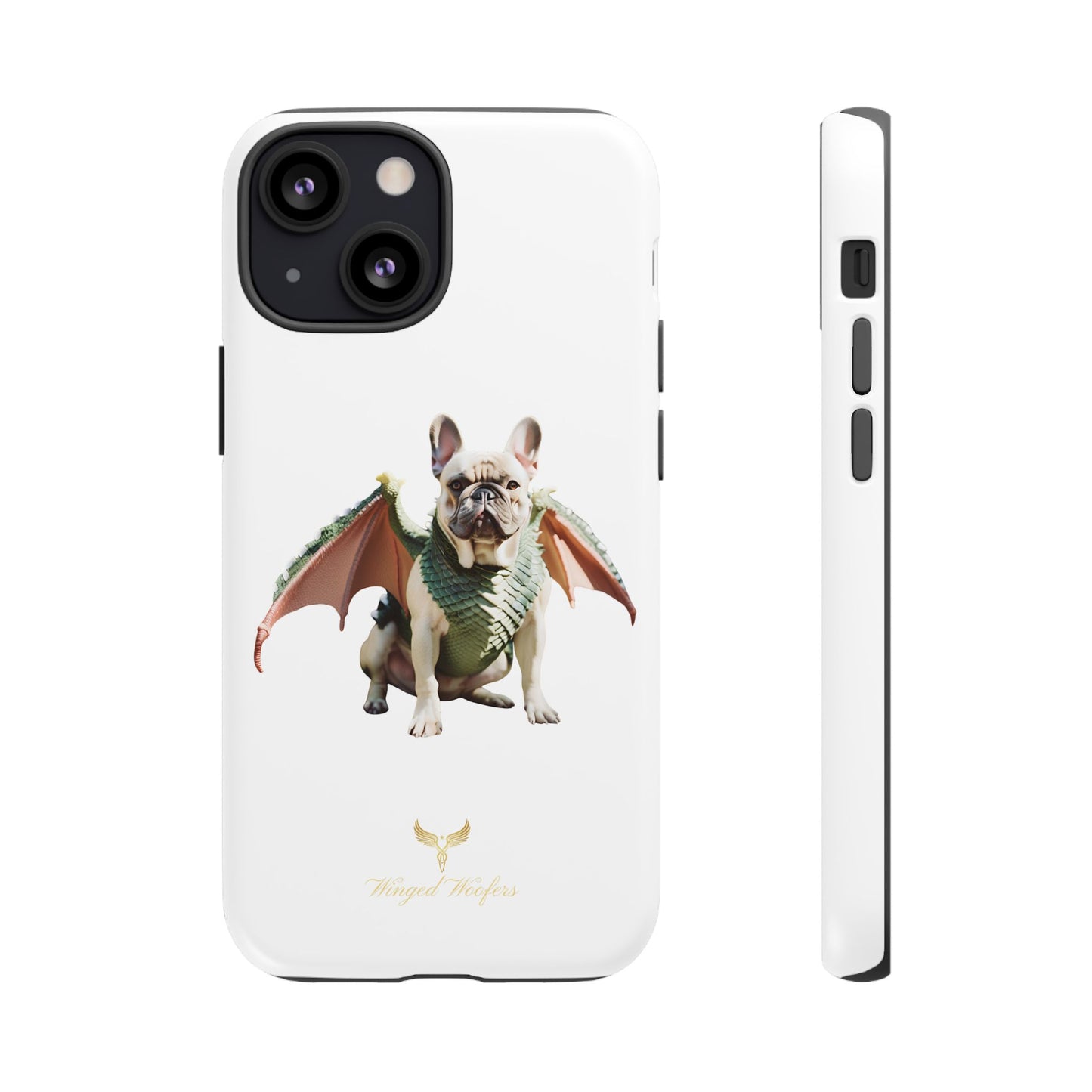 Fantasy French Bulldog Pet Phone Case with Dog in Wings Design