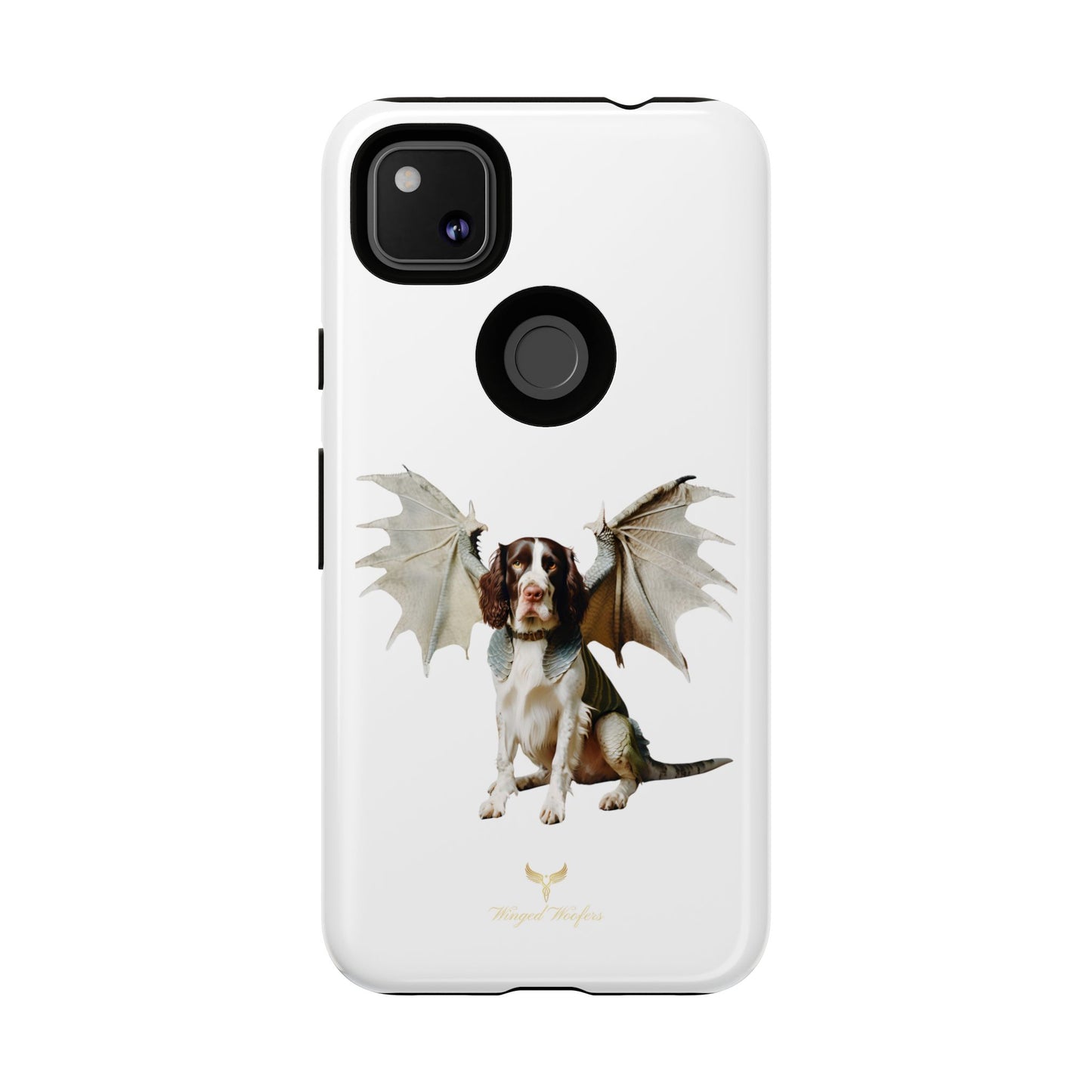 Fantasy Springer Spaniel Dog Phone Case - Tough Cases with Winged Companion Design