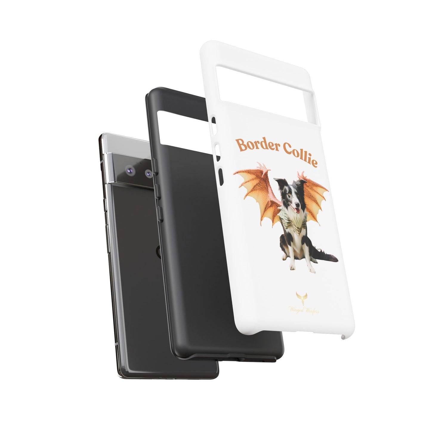 Border Collie Dragon Phone Case - Tough Cases for Dog Lovers