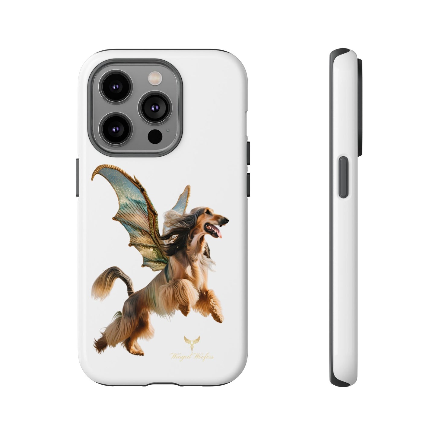 Magical Afghan Hound Dog Phone Case - Tough Cases with Winged Design