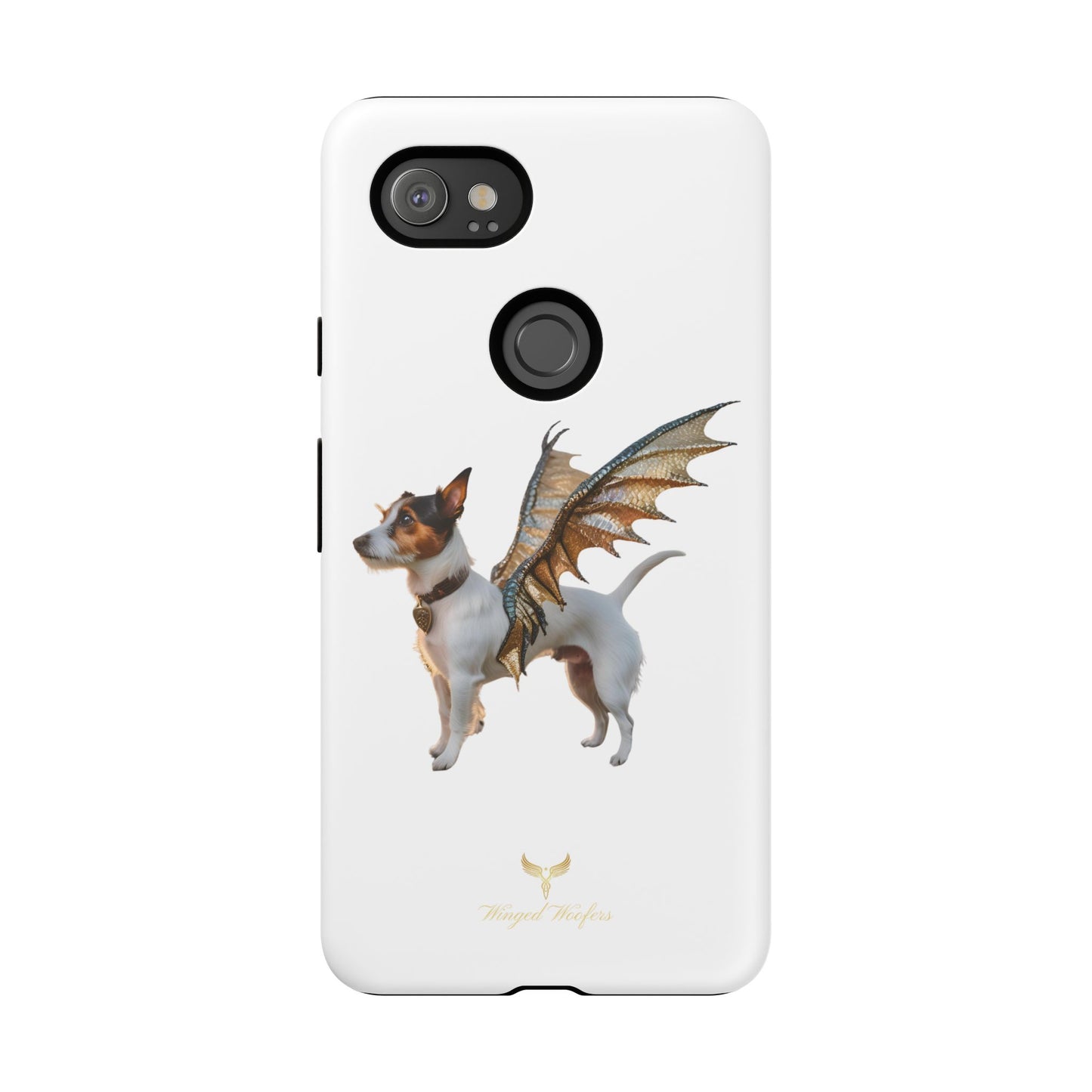 Fantasy Pet Phone Case - Tough Cases with Winged Jack Russell Dog Design