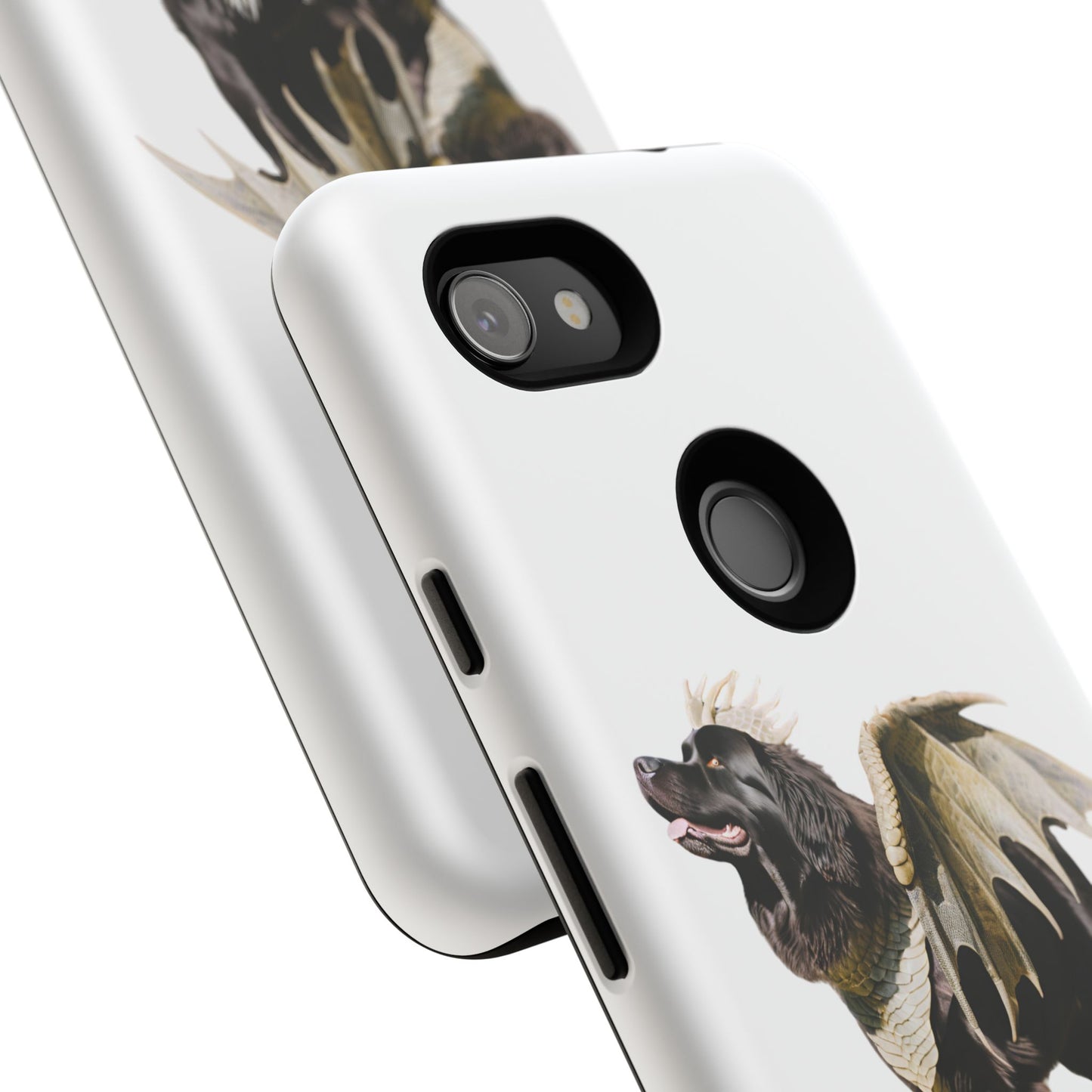 Magical Newfoundland Dog Phone Case - Tough & Stylish Cover with Winged Canine Design