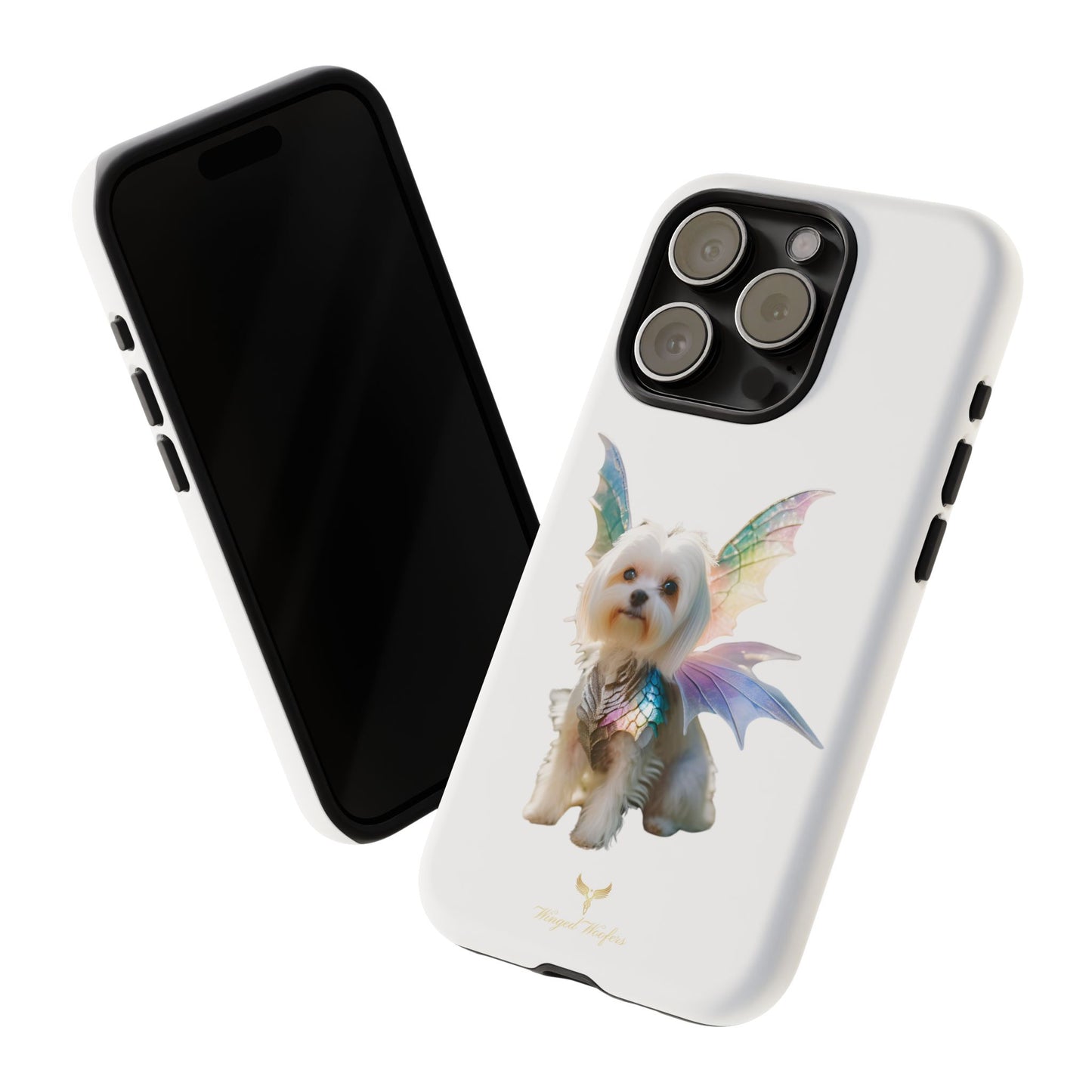 Maltese Dog with Wings Tough Phone Cases