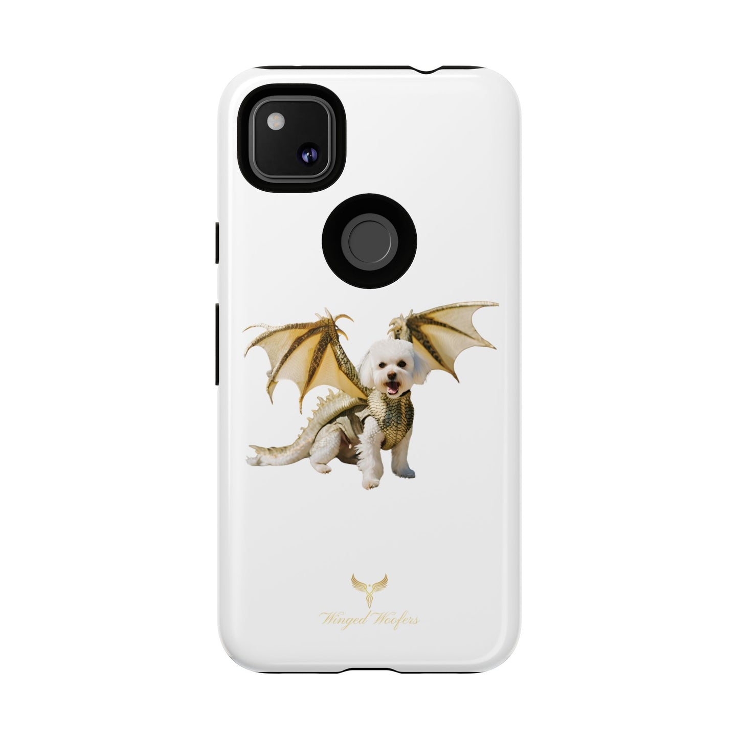 Cute Dragon Bichon Frisé Dog Phone Case - Tough and Stylish Pet-Themed Cover