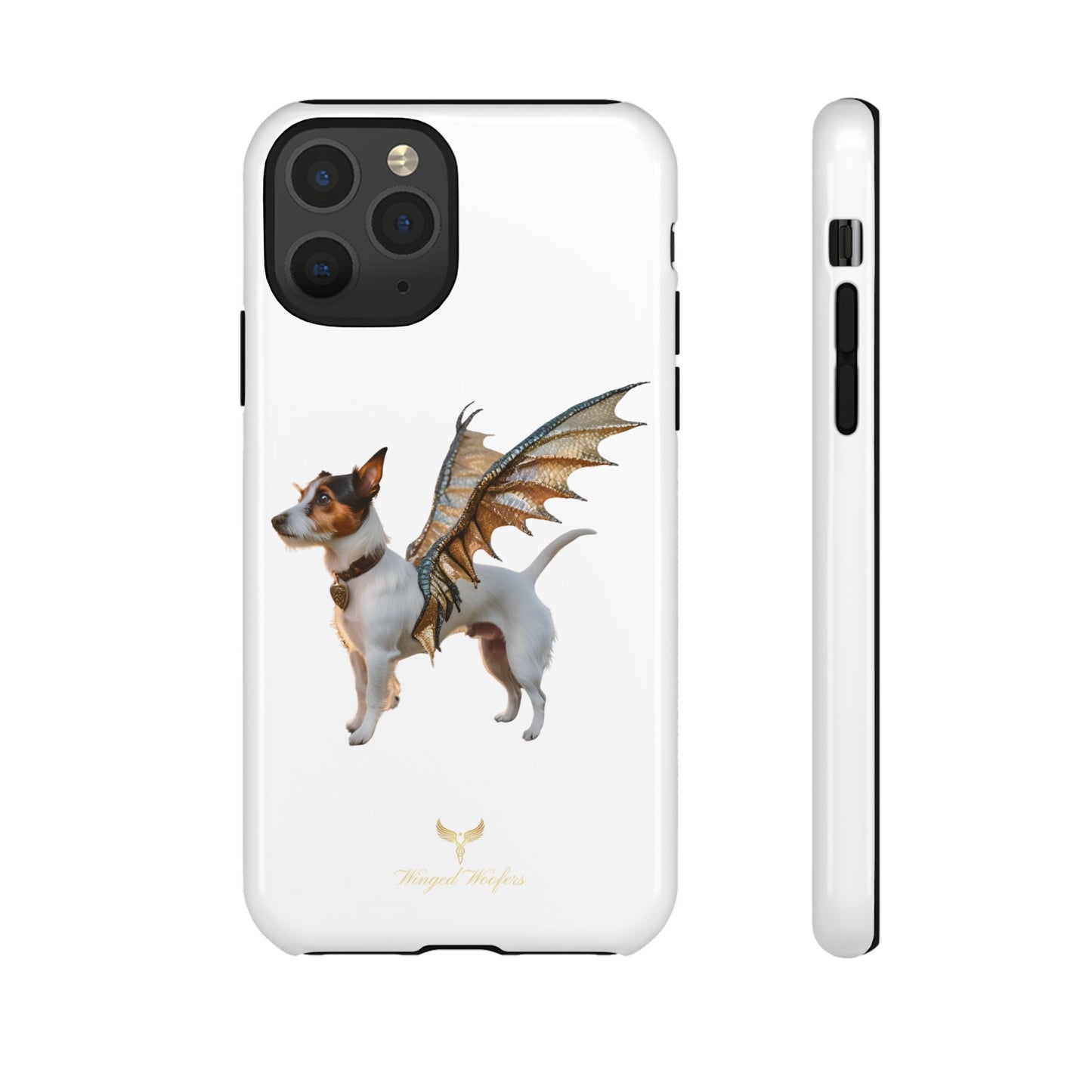 Fantasy Pet Phone Case - Tough Cases with Winged Jack Russell Dog Design