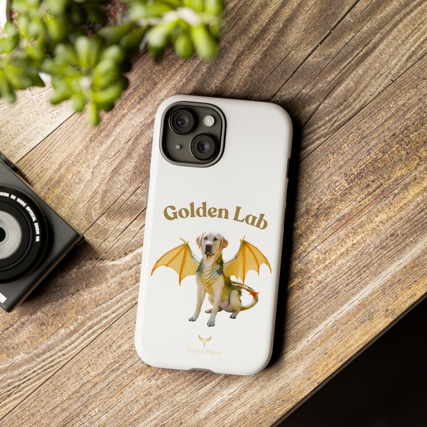 Golden Lab Dragon Phone Case - Tough Protection with a Fun Twist