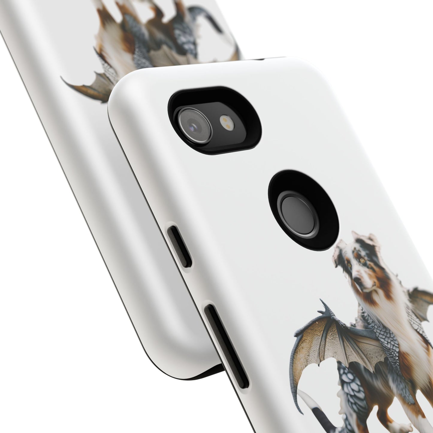 Fantasy Australian Shepherd Dog Phone Case with Wings - Tough Cases for Animal Lovers