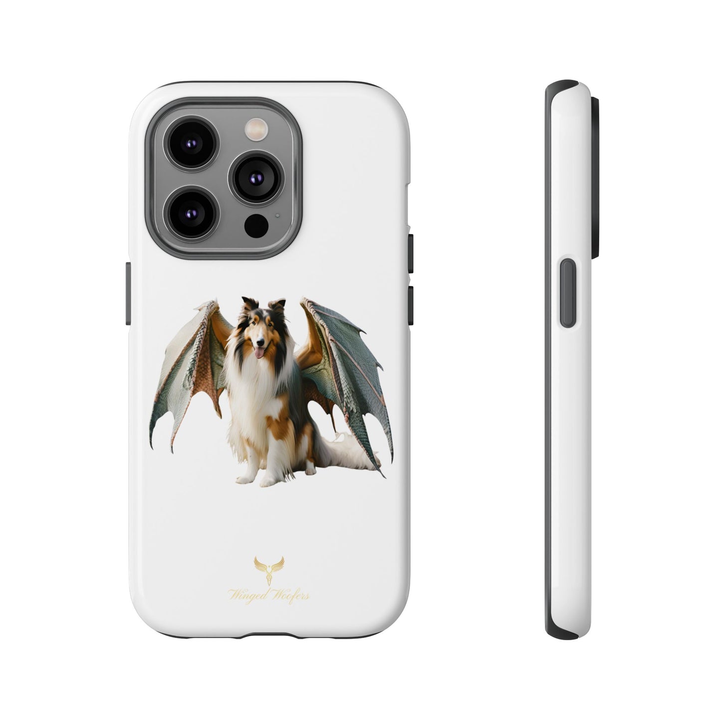 Majestic Dragon Wing Rough Collie Dog Phone Case - Tough Cases for Pet Lovers