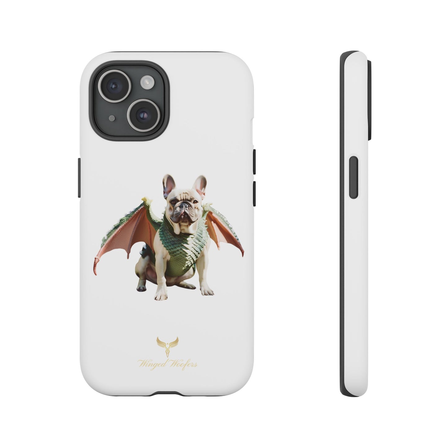 Fantasy French Bulldog Pet Phone Case with Dog in Wings Design