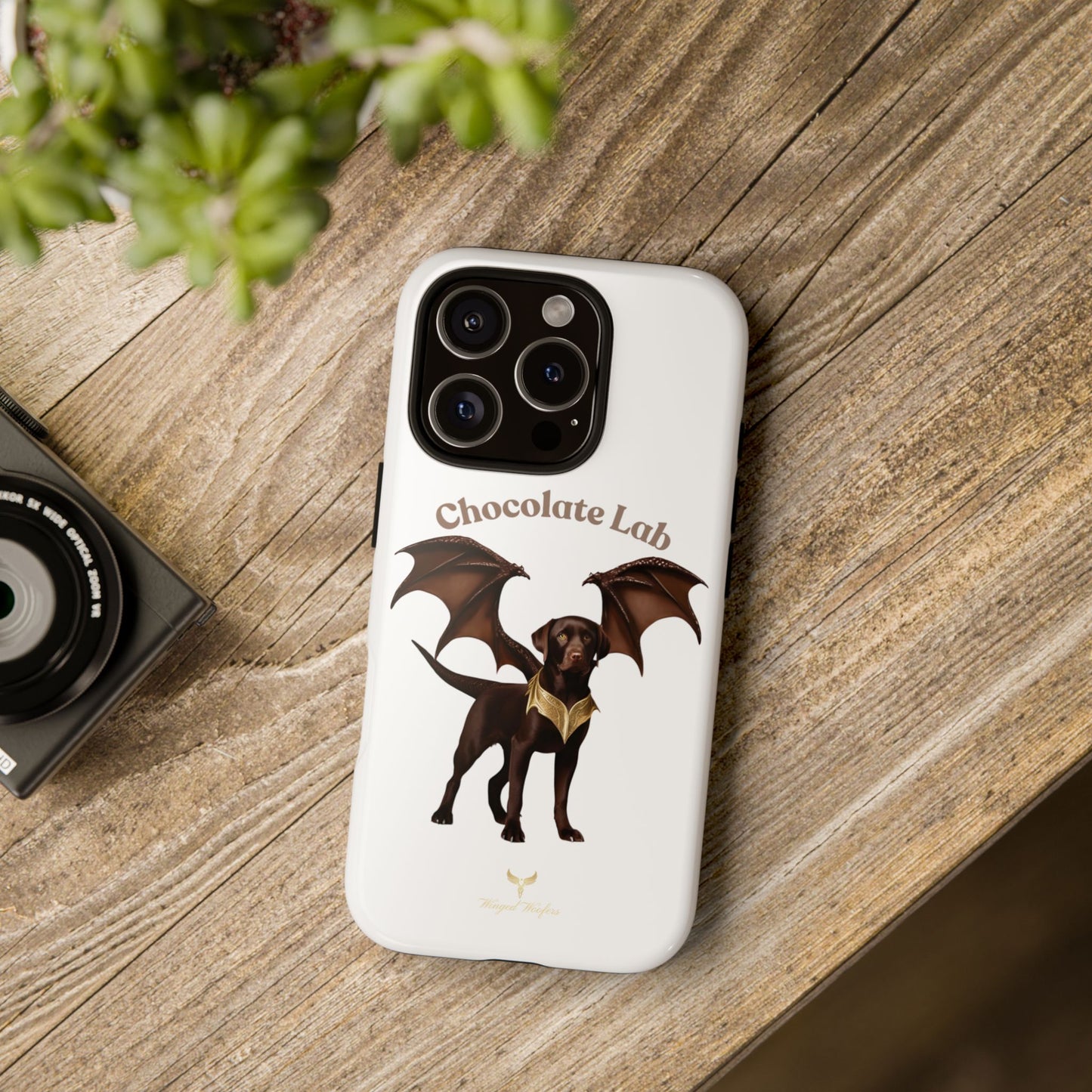 Chocolate Lab Dragon Phone Case - Tough & Stylish for Dog Lovers