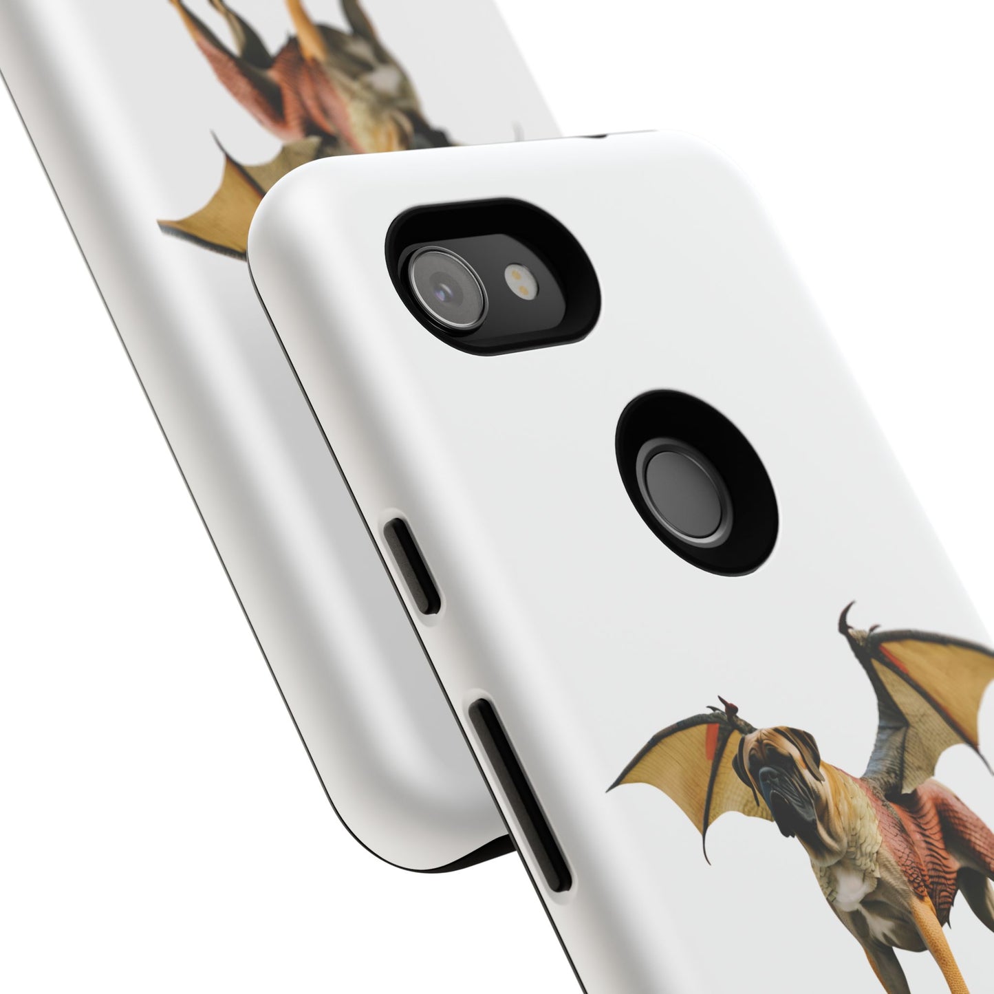 Fantasy Bullmastiff Dog Dragon Phone Case - Tough Cases with Winged Design