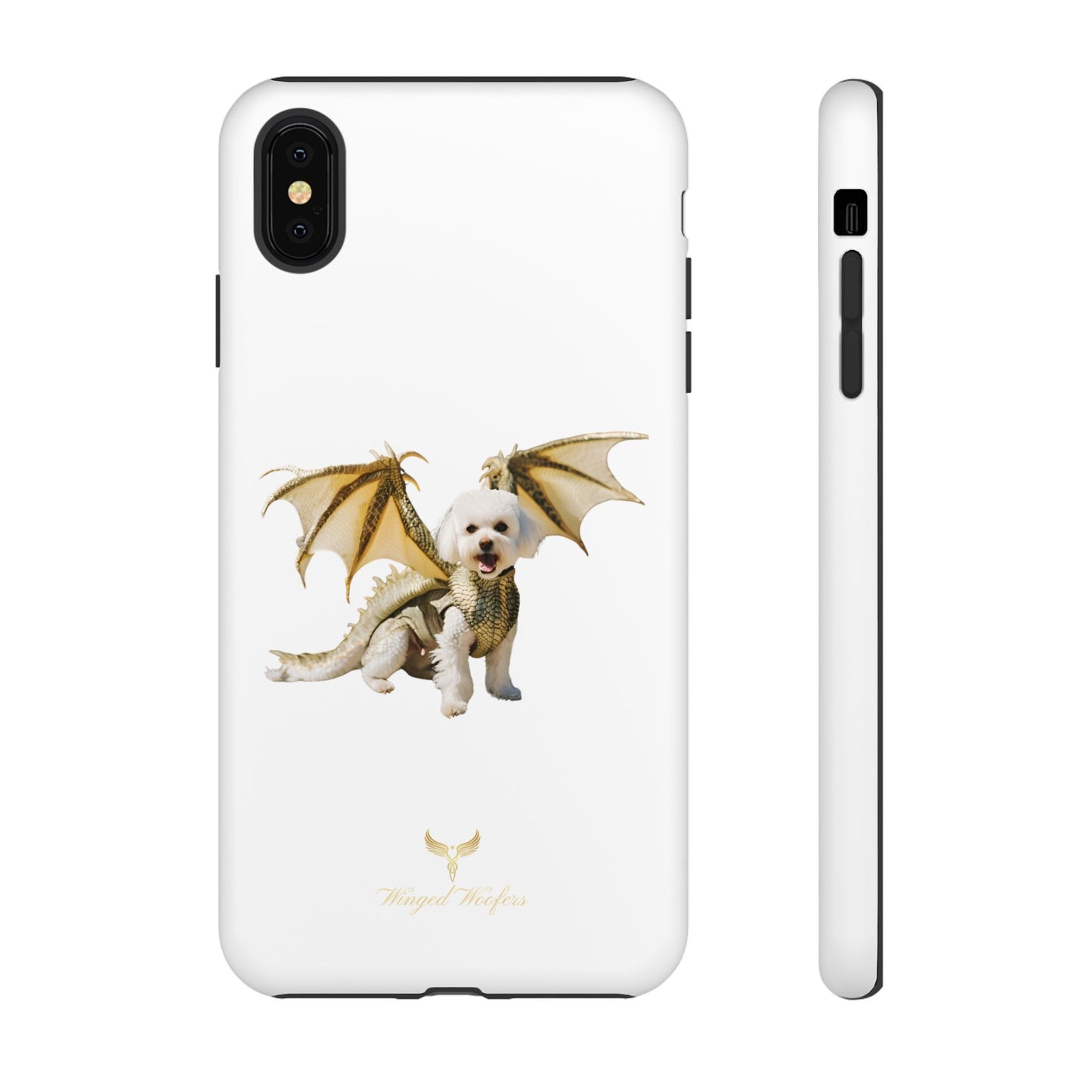 Cute Dragon Bichon Frisé Dog Phone Case - Tough and Stylish Pet-Themed Cover