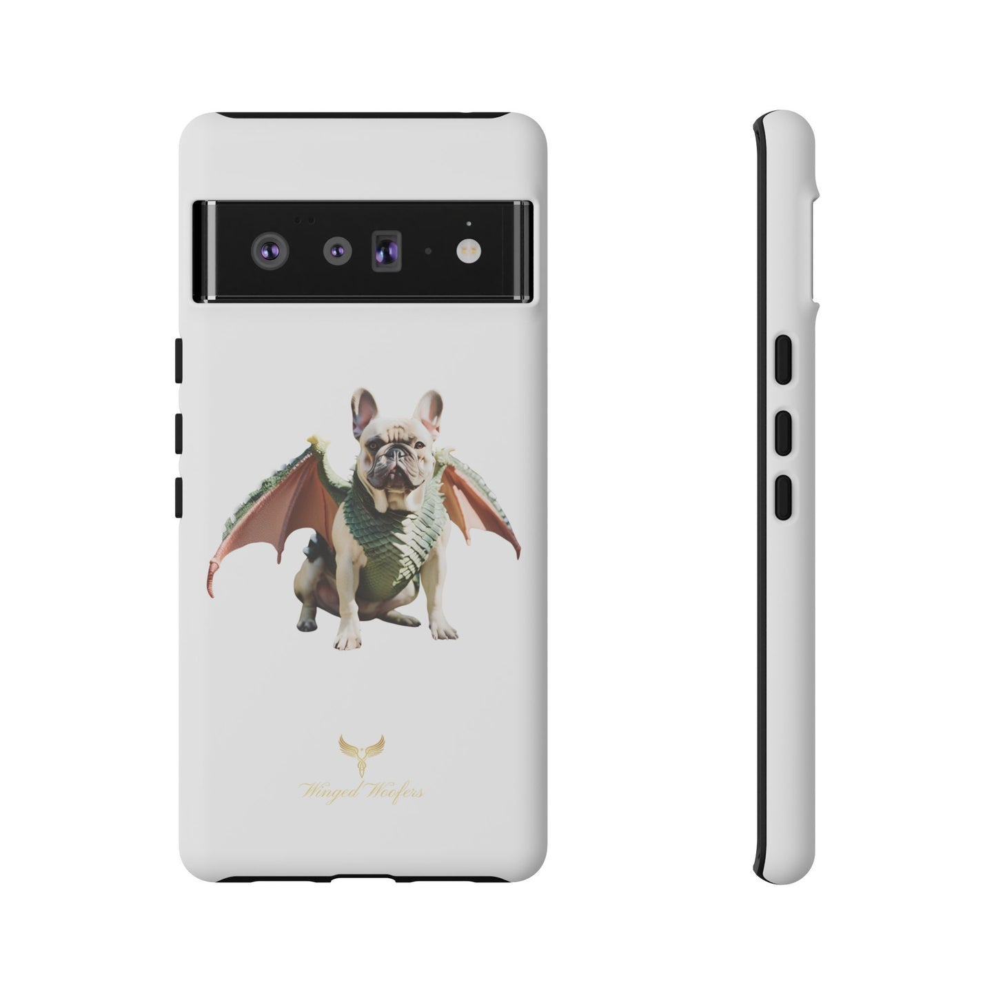 Fantasy French Bulldog Pet Phone Case with Dog in Wings Design