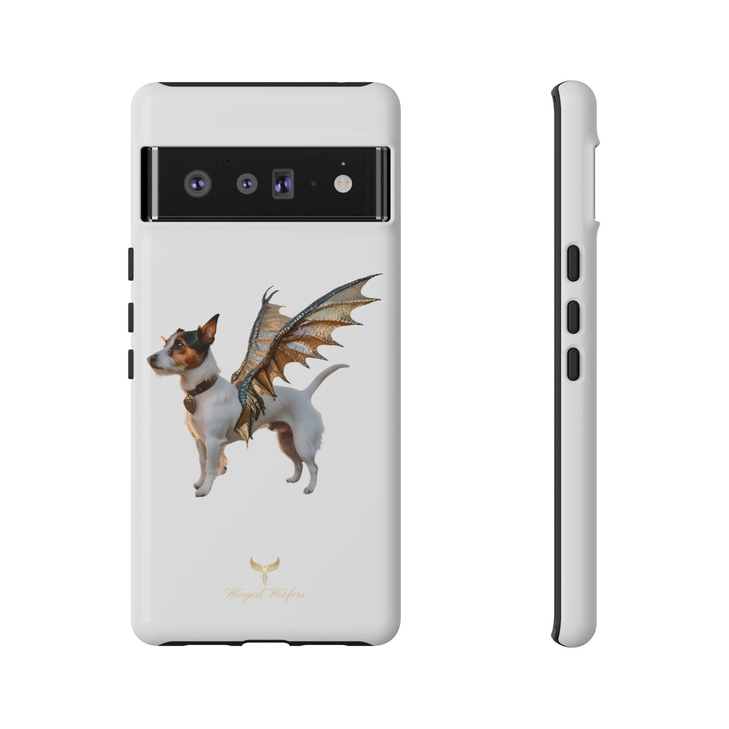 Fantasy Pet Phone Case - Tough Cases with Winged Jack Russell Dog Design