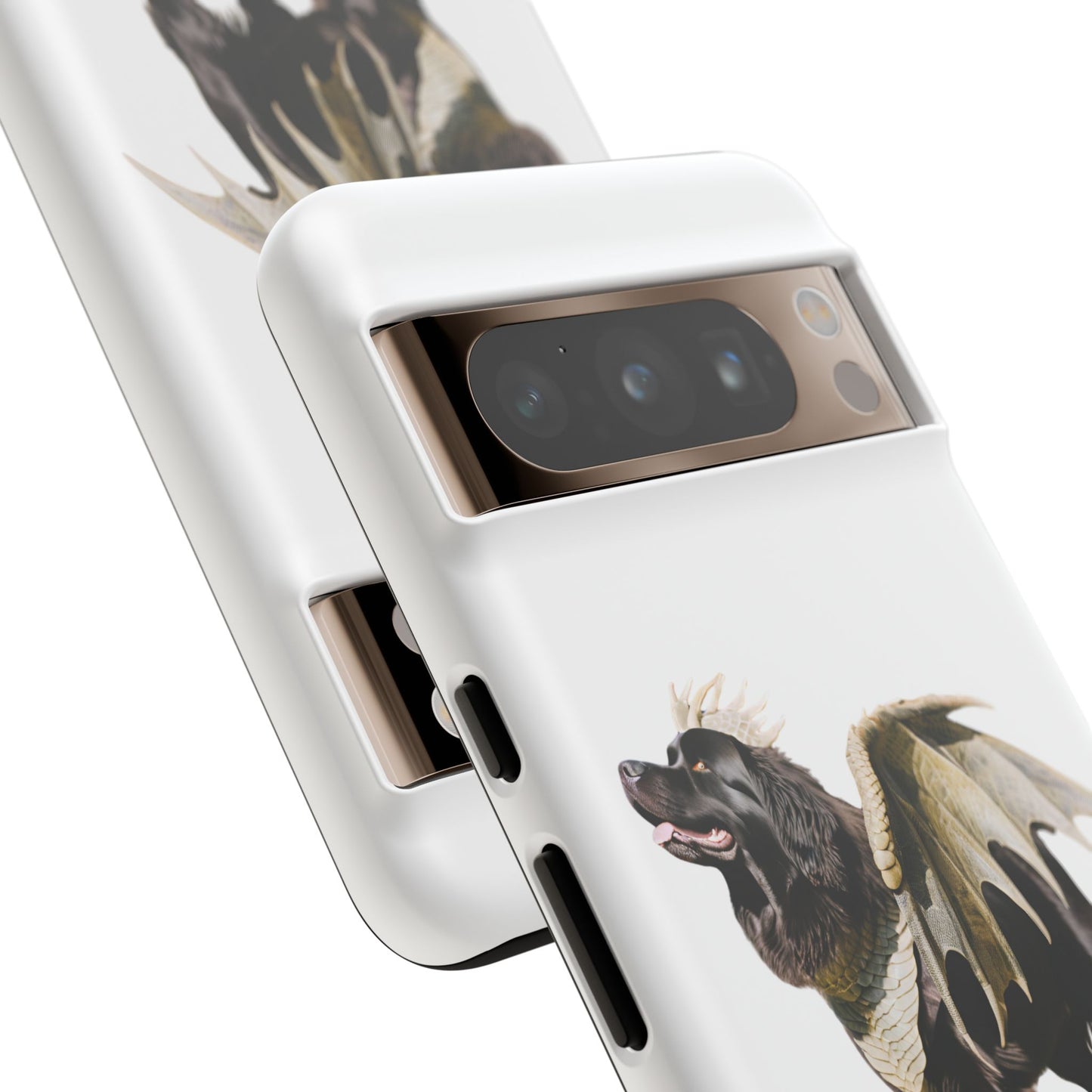 Magical Newfoundland Dog Phone Case - Tough & Stylish Cover with Winged Canine Design