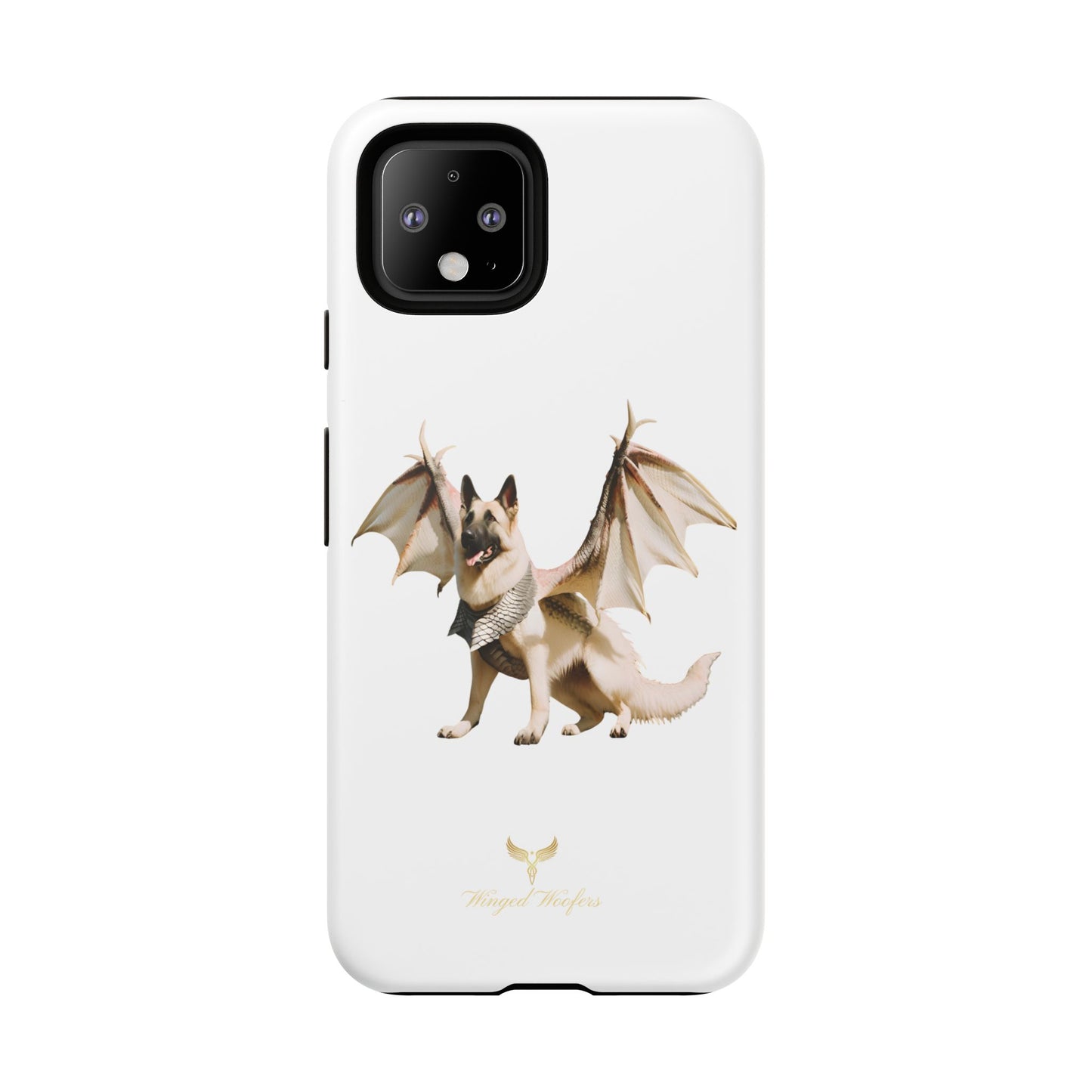 Magical White German Shepherd Dragon Dog Phone Case - Tough, Stylish Protection