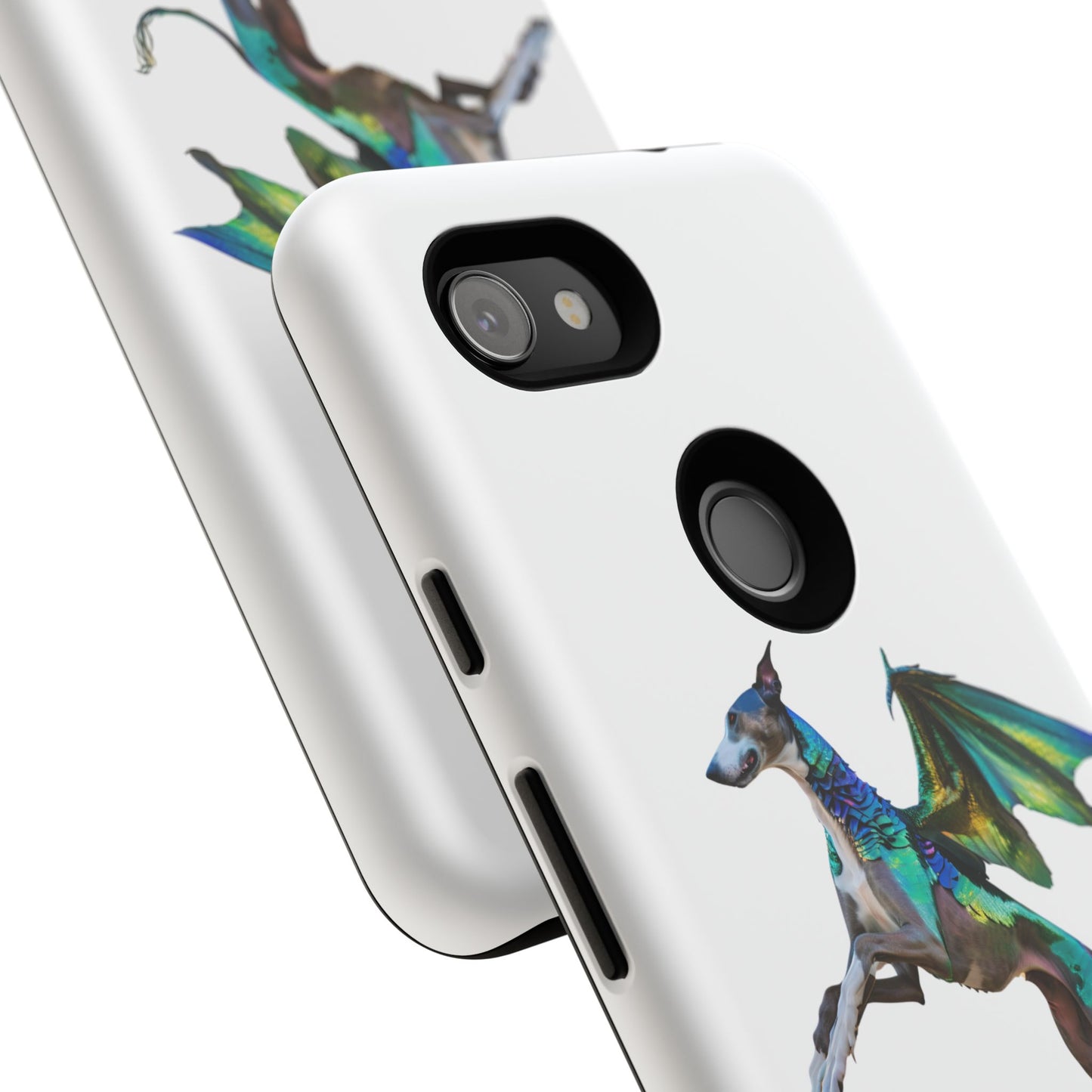 Fantasy Greyhound Dog Phone Case - Whimsical Winged Design for Pet Lovers