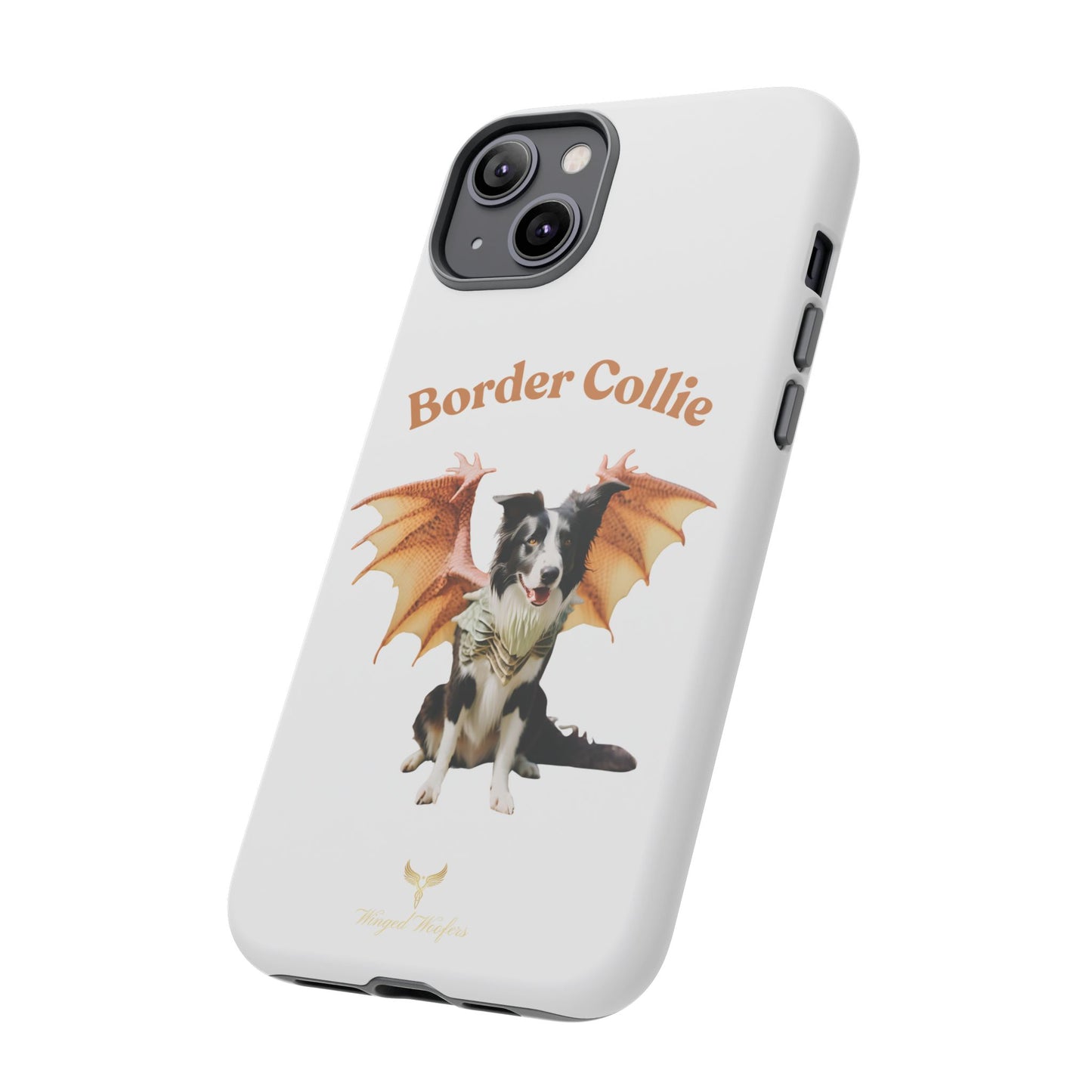 Border Collie Dragon Phone Case - Tough Cases for Dog Lovers