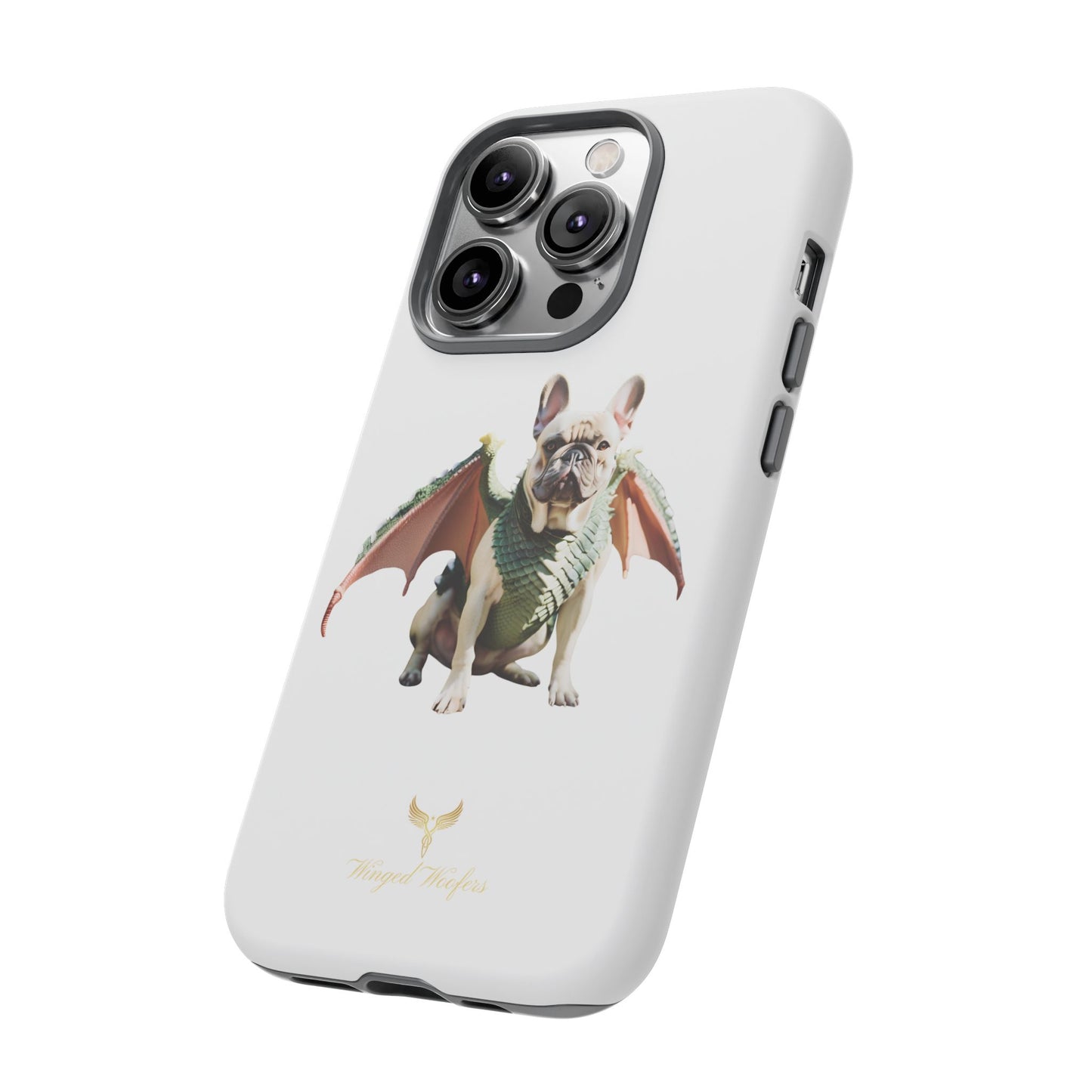 Fantasy French Bulldog Pet Phone Case with Dog in Wings Design