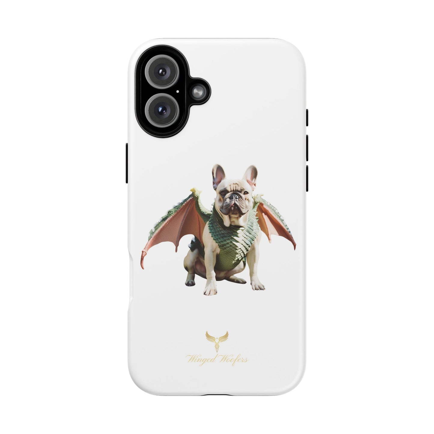 Fantasy French Bulldog Pet Phone Case with Dog in Wings Design