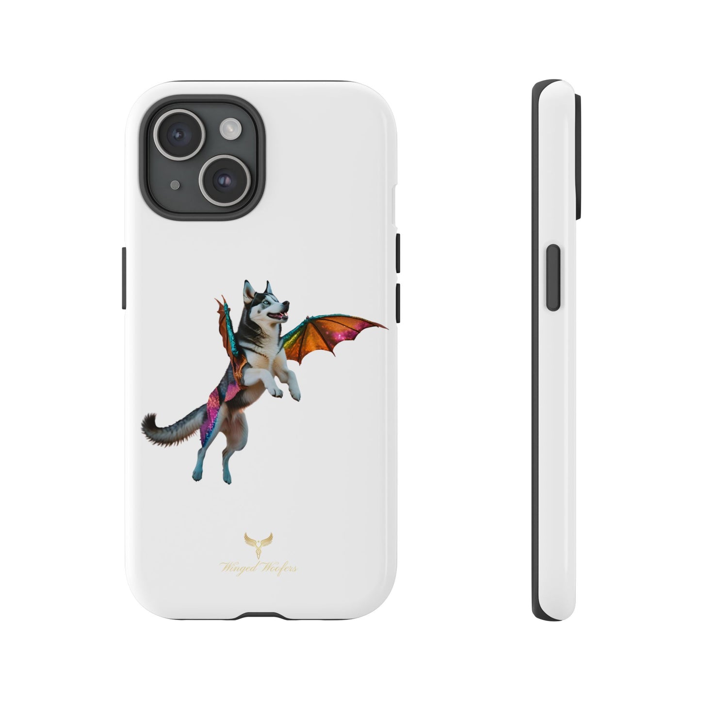 Magical Husky Pet Phone Case - Winged Dog Design | Tough Cases | Unique Animal Lover Gift