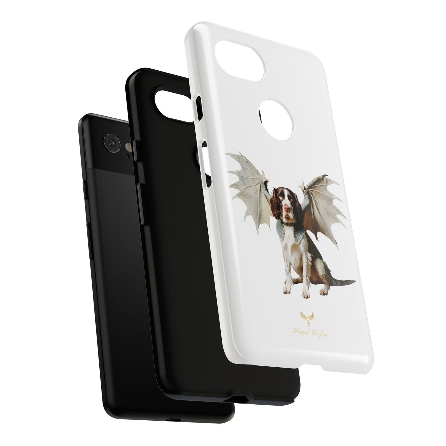 Fantasy Springer Spaniel Dog Phone Case - Tough Cases with Winged Companion Design